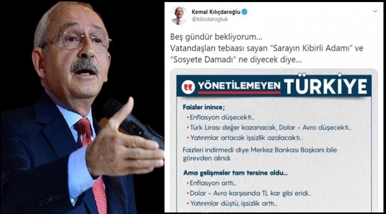 Kılı&ccedil;daroğlu&rsquo;ndan Albayrak&rsquo;a sert eleştiri