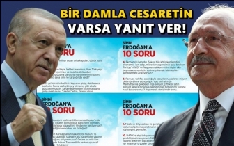Kılı&ccedil;daroğlu'ndan bu kez Erdoğan'a 10 soru...