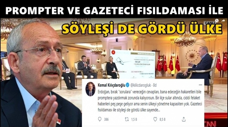 Kılı&ccedil;daroğlu'ndan Erdoğan'a prompter g&ouml;ndermesi!