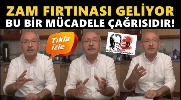 Kılı&ccedil;daroğlu'ndan halka m&uuml;cadele &ccedil;ağrısı...