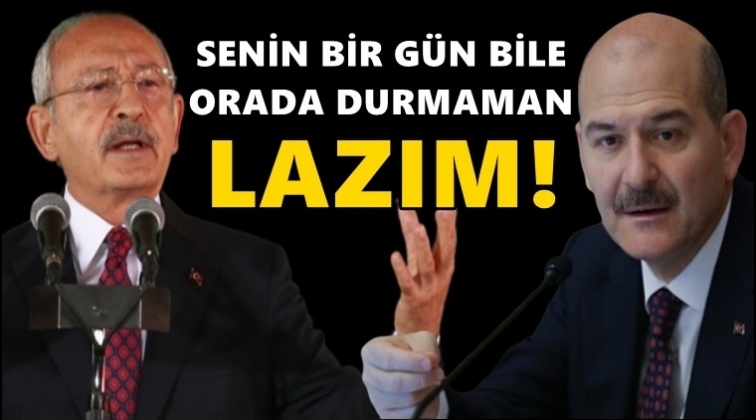 Kılı&ccedil;daroğlu'ndan Soylu'ya: Senin bir g&uuml;n orada durmaman lazım!