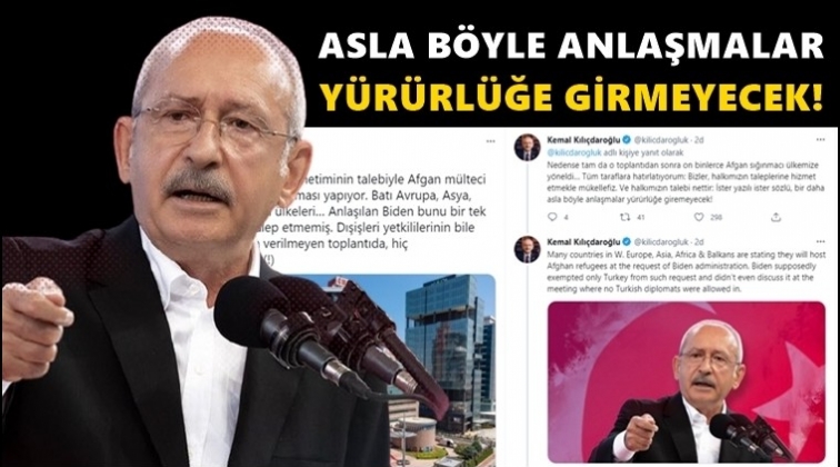 Kılı&ccedil;daroğlu'ndan T&uuml;rk&ccedil;e ve İngilizce mesaj...