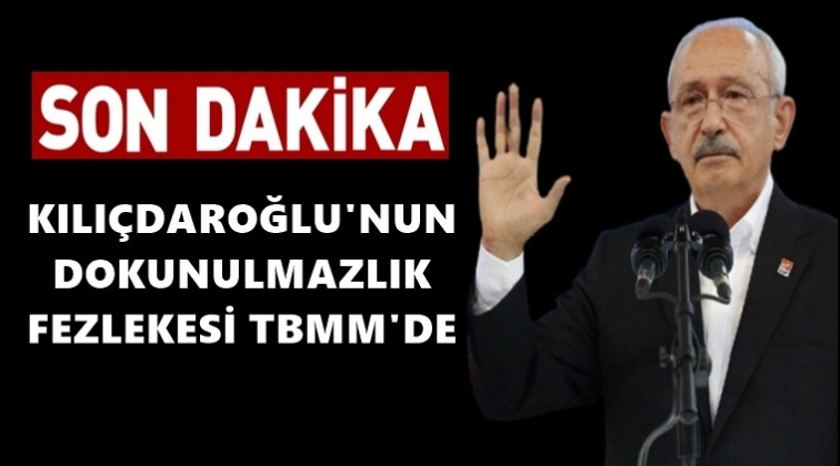Kılı&ccedil;daroğlu'nun fezlekesi Meclis'te...