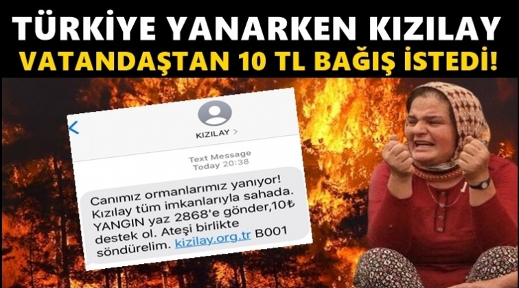 Kızılay'ın attığı 10 TL mesajı tartışma yarattı!..