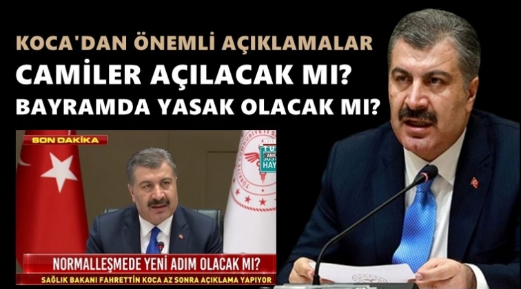 Koca: T&uuml;rkiye'de salgın kontrol altında