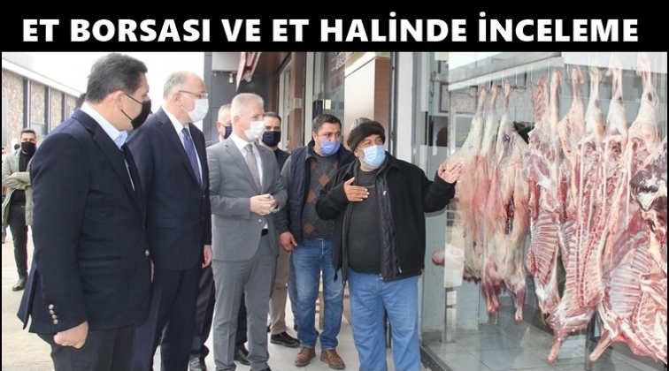 Ko&ccedil;er ve Vali G&uuml;l Et Borsası'nı inceledi
