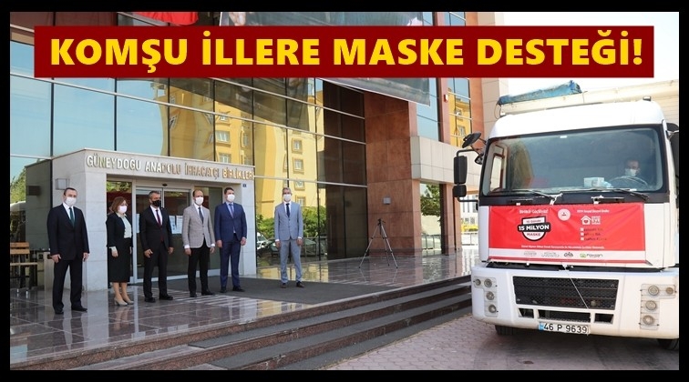 Komşu illere 750 bin maske desteği