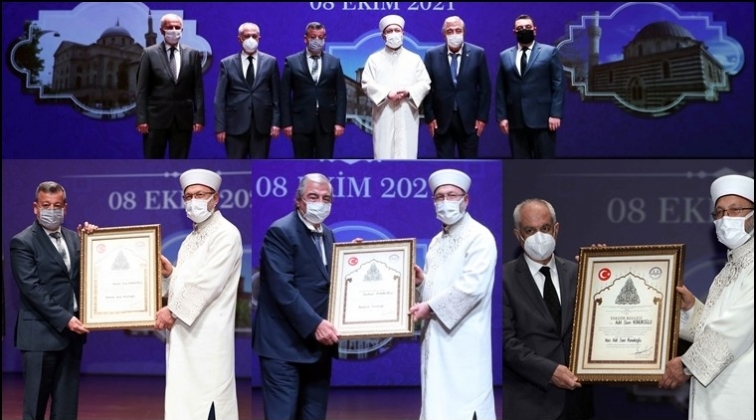 Konukoğlu ailesine takdir belgesi...