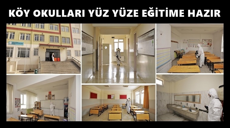 K&ouml;y okulları dezenfekte ediliyor...