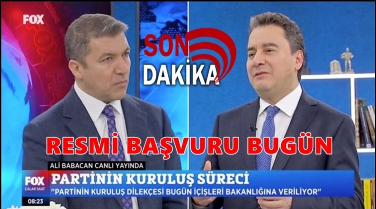 'Kuruluş başvurumuzu bug&uuml;n yapıyoruz'