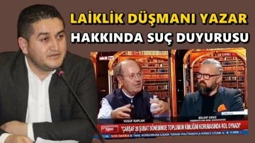 Laiklik d&uuml;şmanı Yusuf Kaplan'a su&ccedil; duyurusu