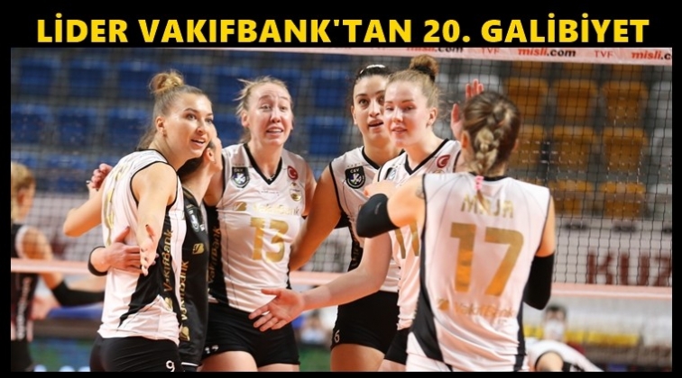 Lider VakıfBank galibiyet sayısını 20'ye çıkardı