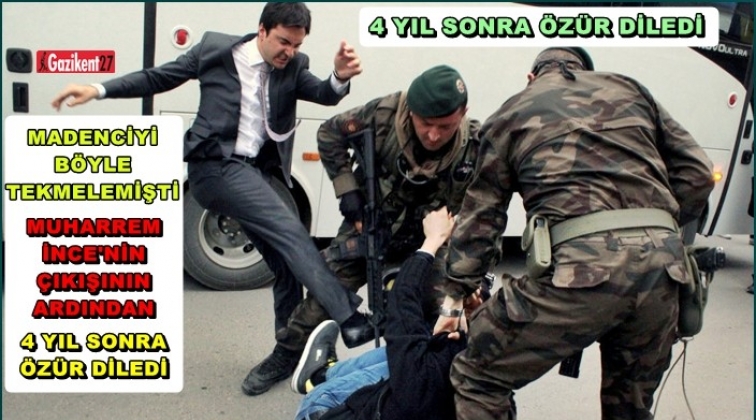 Madenciyi tekmeleyen Yerkel 4 yıl sonra &ouml;z&uuml;r diledi!