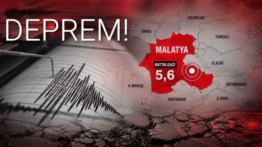 Malatya'da 5.6 b&uuml;y&uuml;kl&uuml;ğ&uuml;nde korkutan deprem!
