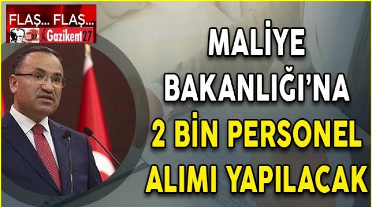 Maliye Bakanlığı'na 2 bin personel alınacak