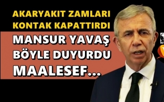 Mansur Yavaş, 'Maalesef' diye duyurdu...