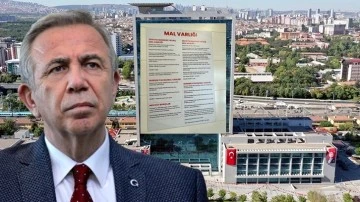 Mansur Yavaş ve eşinin mal varlığı ABB binasına asıldı