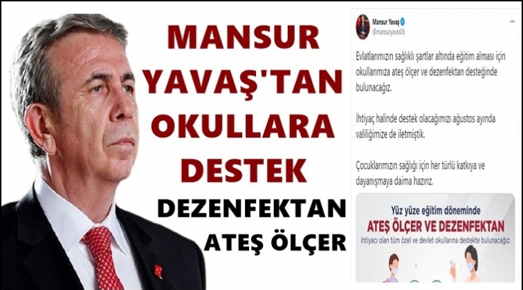 Mansur Yavaş&rsquo;tan okullara destek!