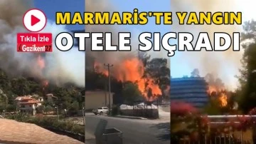 Marmaris&rsquo;te orman yangını yerleşim yerlerine sı&ccedil;radı!