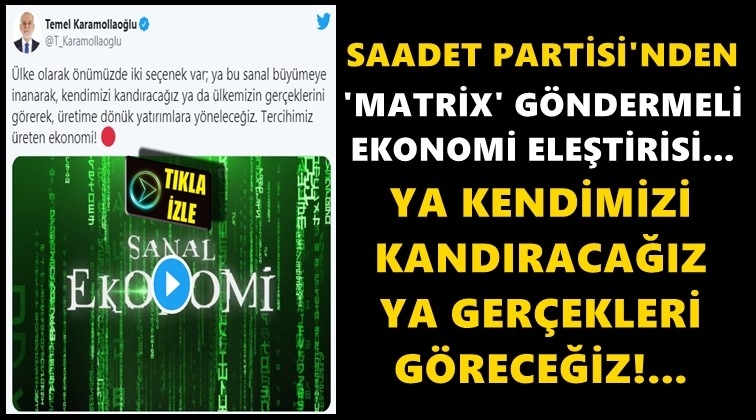 &lsquo;Matrix&rsquo; g&ouml;ndermeli ekonomi eleştirisi...