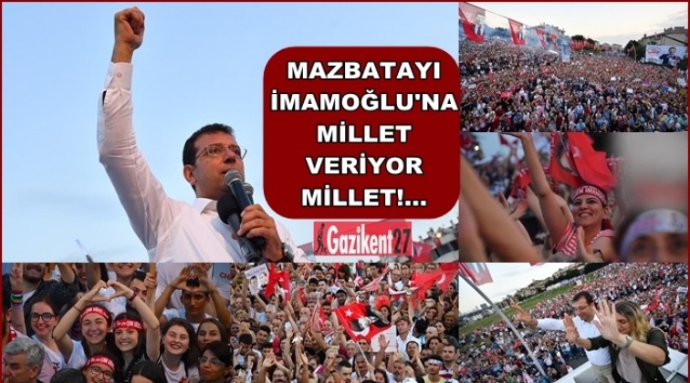 Mazbatayı İmamoğlu'na millet veriyor, millet!