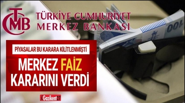 MB faizi yüzde 17,75'ten yüzde 24'e yükseltti