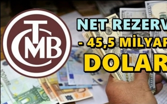 MB'nin net rezervi eksi 45,5 milyar dolar