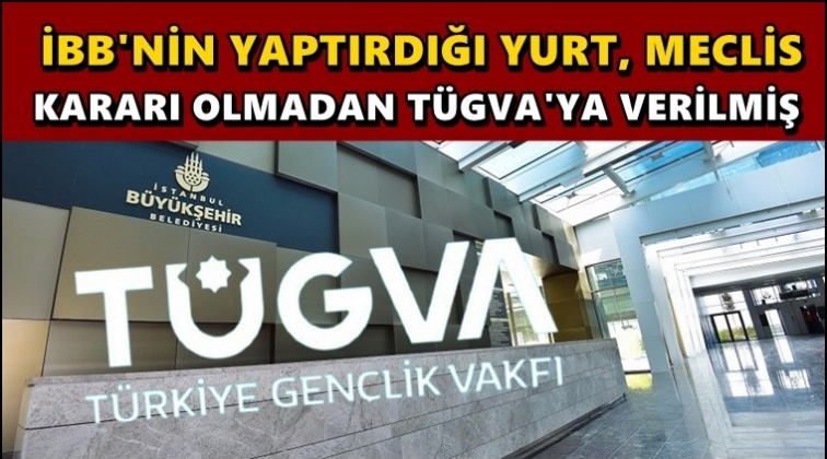 Meclis kararı olmadan T&Uuml;GVA&rsquo;ya verilmiş!