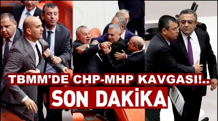 Mecliste&nbsp;CHP&rsquo;lilerle MHP&rsquo;liler arasında kavga!