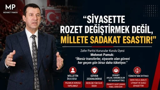 Mehmet Pamuk: İlkesiz transferler, siyasete olan g&uuml;veni her ge&ccedil;en g&uuml;n biraz daha t&uuml;ketiyor