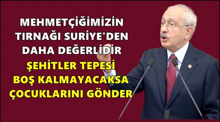 Mehmet&ccedil;iğimizin tırnağı Suriye'den daha değerlidir