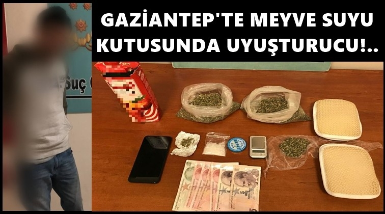 Meyve suyu kutusuna gizlenmiş uyuşturucu ele ge&ccedil;irildi