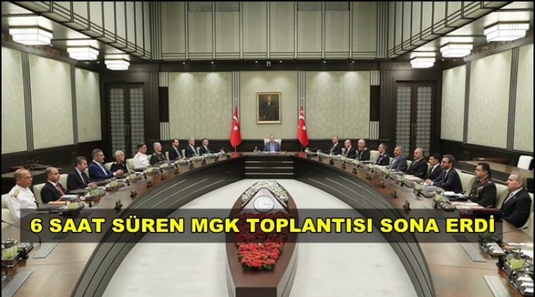 MGK toplantısı sona erdi