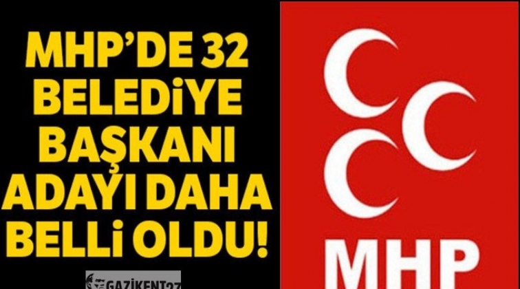 MHP 32 aday ismi daha a&ccedil;ıkladı