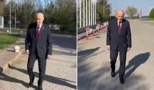 MHP, Devlet Bahçeli'yi yürürken paylaştı