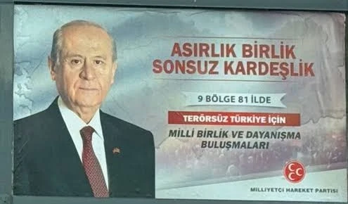 MHP'den tepki çeken '9 bölge' afişleri...