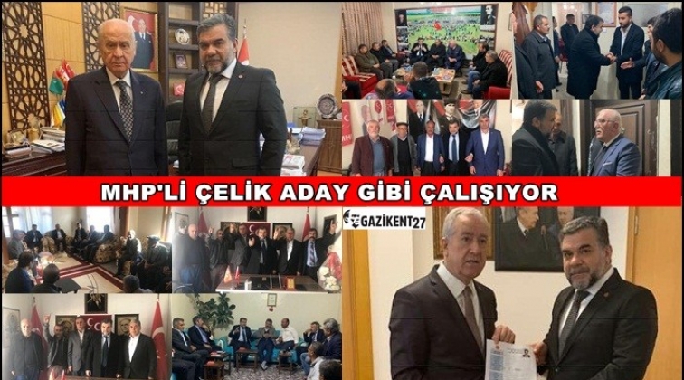 MHP'li &Ccedil;elik aday gibi &ccedil;alışıyor