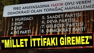 'Millet İttifakı ve HDP giremez' afişine suç duyurusu