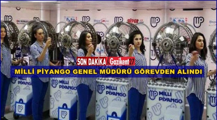 Milli Piyango Genel M&uuml;d&uuml;r&uuml; g&ouml;revden alındı