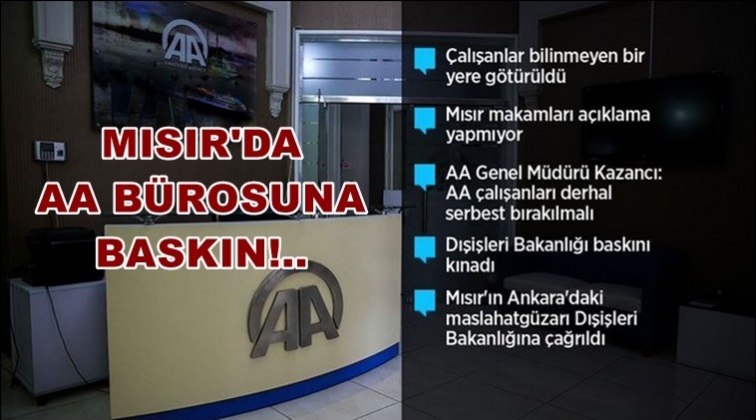 Mısır'da Anadolu Ajansı B&uuml;rosuna Baskın