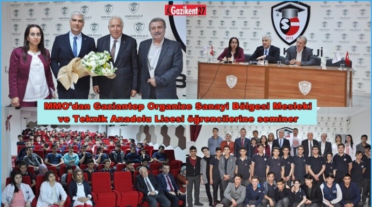 MMO&rsquo;dan Anadolu Lisesi &ouml;ğrencilerine s&ouml;yleşi