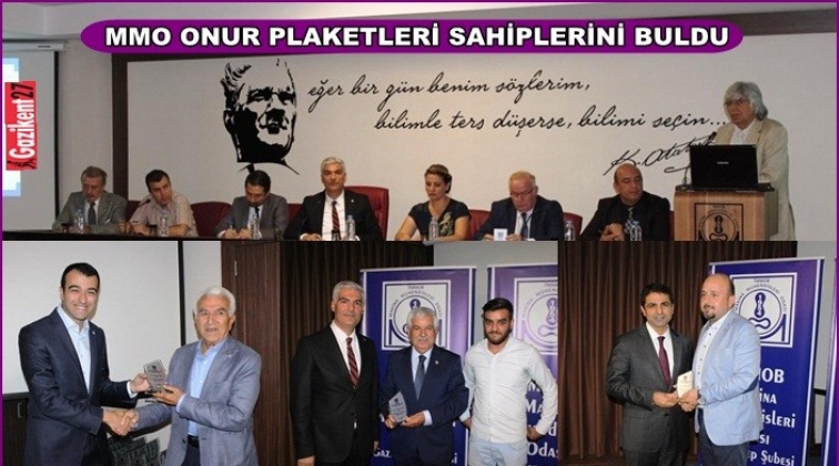 MMO'dan &uuml;yelerine 'Onur Plaketleri'
