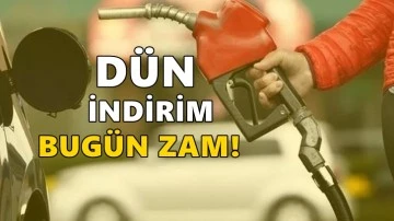 Motorine d&uuml;n indirim, bug&uuml;n zam!