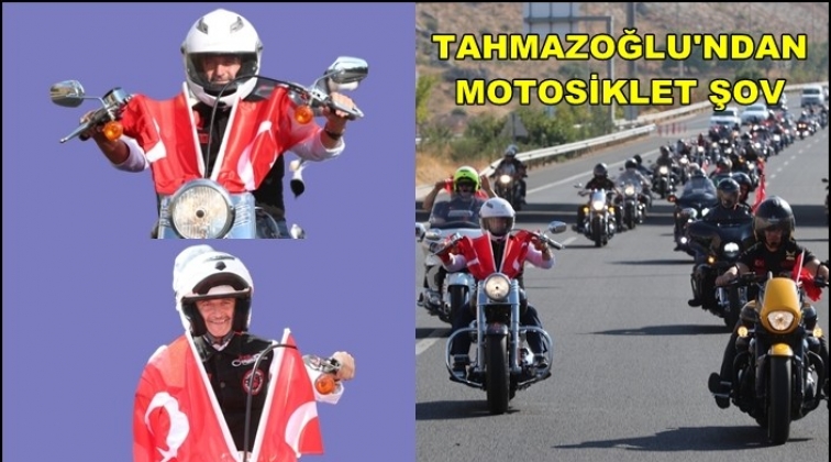 Motosikletle şehir turu attı...