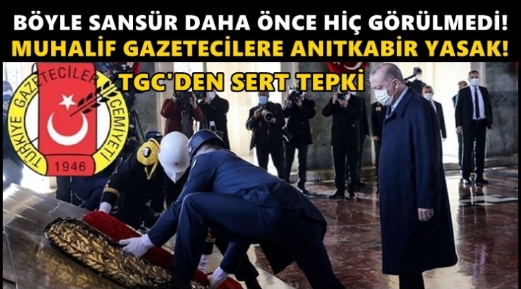Muhalif gazeteciler Anıtkabir'e alınmadı!