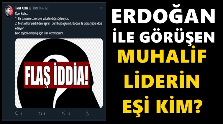 Muhalif parti liderinin eşi Erdoğan'la g&ouml;r&uuml;şt&uuml; m&uuml;?