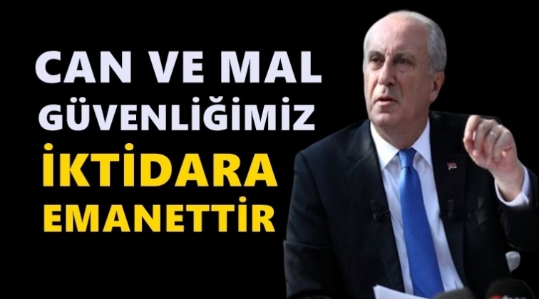 Muharrem İnce'den suikast a&ccedil;ıklaması...