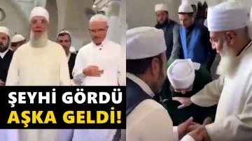 Müridi, Menzil şeyhini görünce 'aşka' geldi!