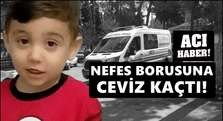 Nefes borusuna ceviz par&ccedil;ası ka&ccedil;an &ccedil;ocuk &ouml;ld&uuml;!