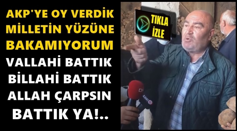 AKP'li &ccedil;ift&ccedil;i: Allah &ccedil;arpsın battık!